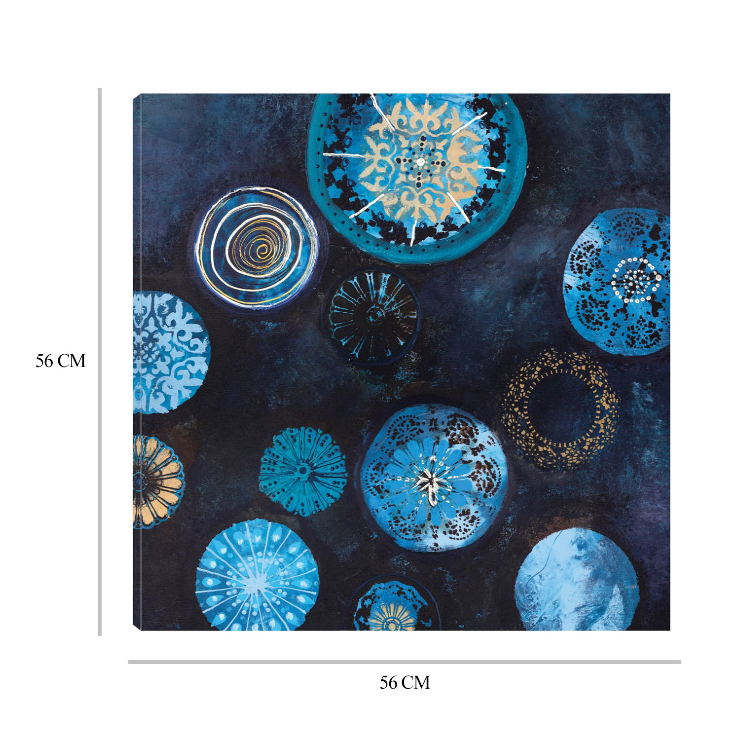 Foto 7 pulgar | Cuadro Decorativo Fine Art TJ 'Índigo' de Design Fabrikken 56 x 56 cm
