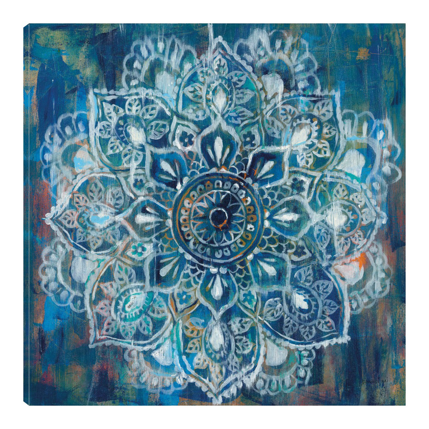 Cuadro Decorativo Fine Art Tj Mandala en Azul Ii Danhui Nai Arte Abstracto Impresión en Lienzo