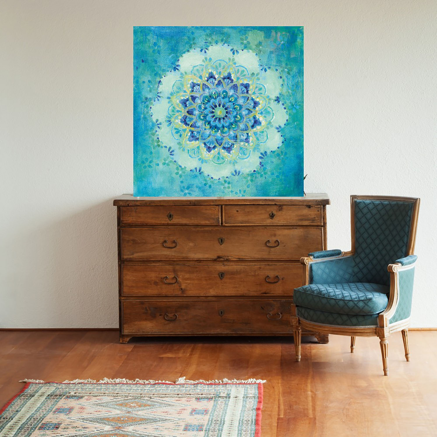 Foto 2 | Cuadro Decorativo Fine Art TJ 'Joyas Costeras' de Danhui Nai 82 x82 cm