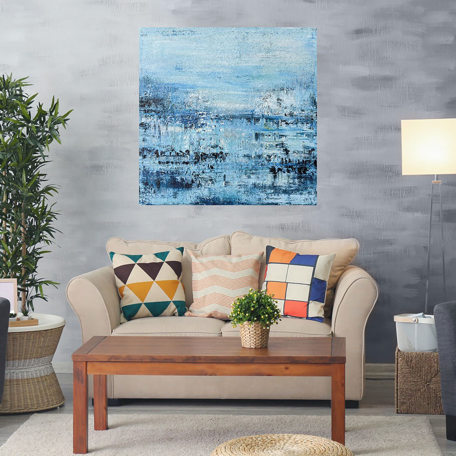 Foto 2 | Cuadro Decorativo Fine Art TJ 'Junto al Mar No. 2' de Radek Smach 94 x 94 cm
