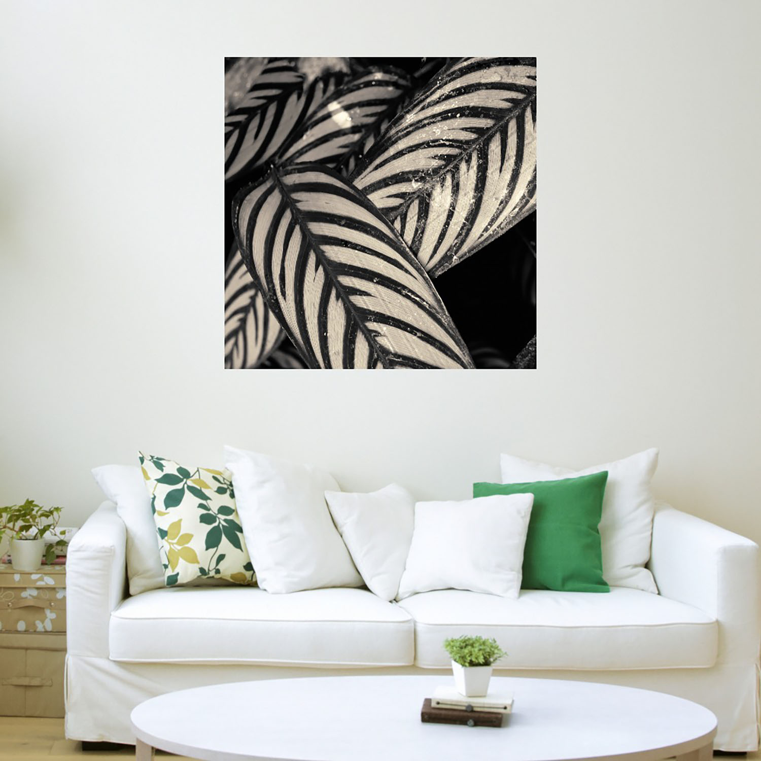 Foto 4 pulgar | Cuadro Decorativo Fine Art TJ 'Hojas Jaspeadas No. 2' de Gary Horsfall 94 x 94 cm