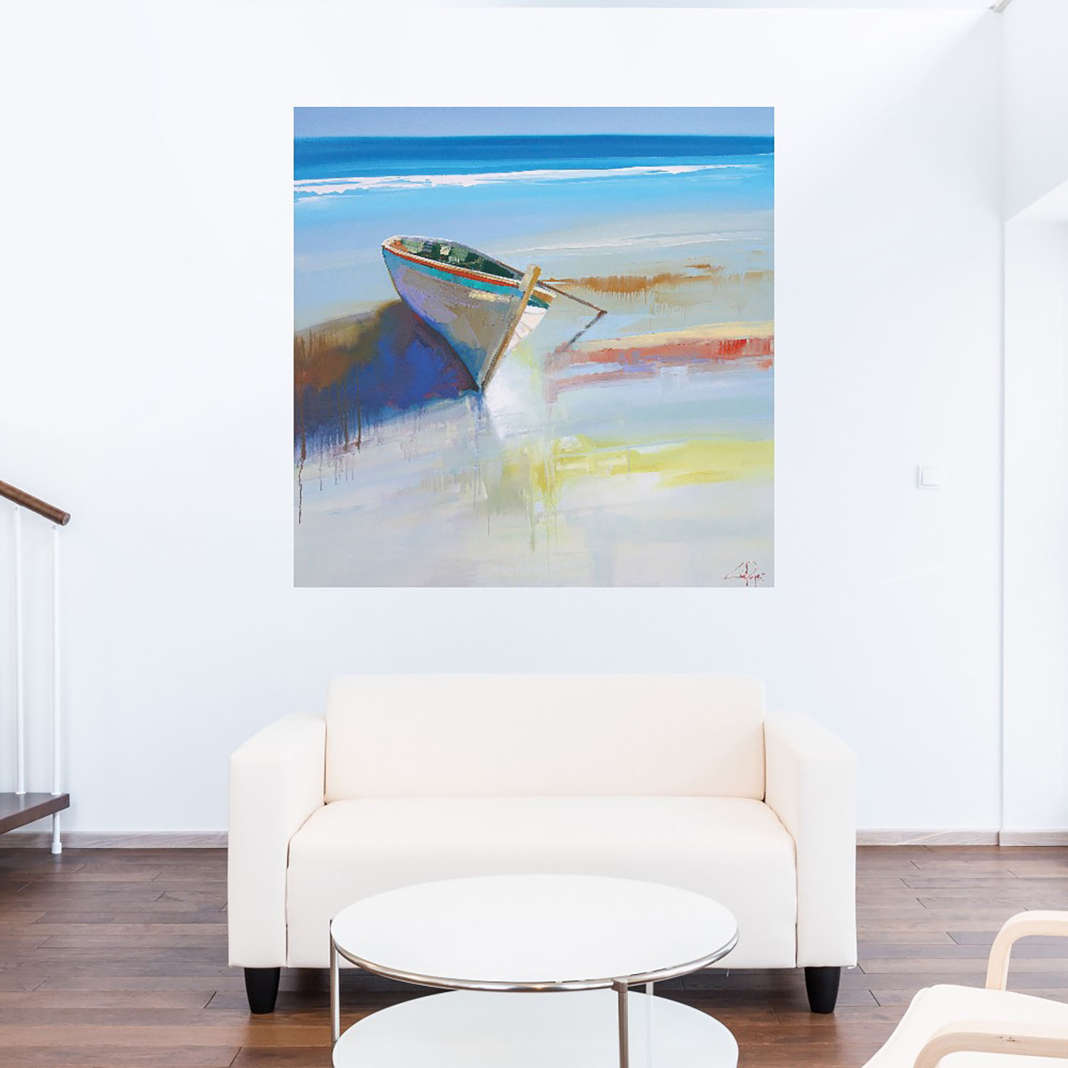 Foto 5 | Cuadro Decorativo Fine Art TJ 'Mañana Brumosa' de Sally Swatland 94 x 94 cm