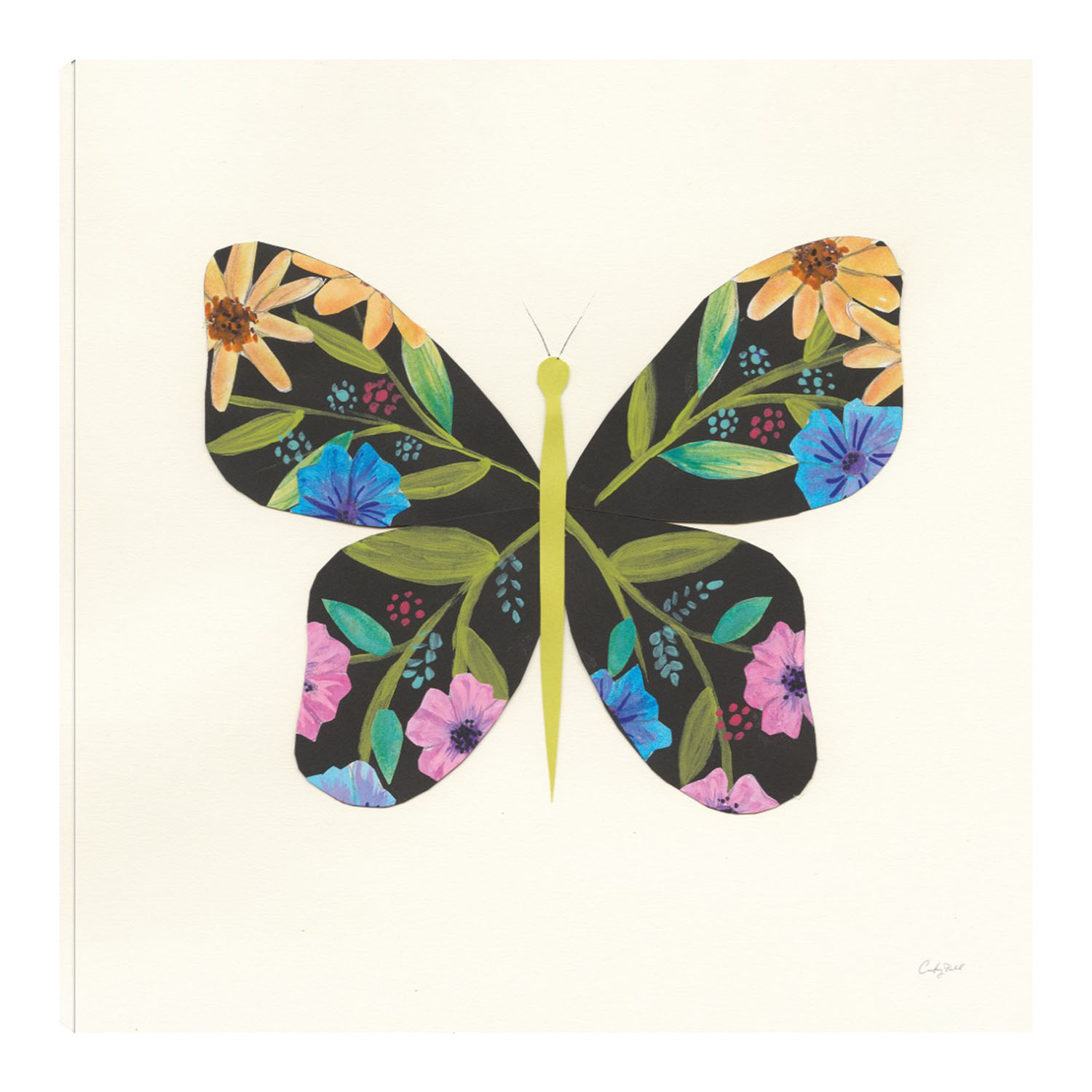 Cuadro Decorativo Fine Art TJ 'Jardín de Mariposa I' de Courtney Prahl 82 x82 cm