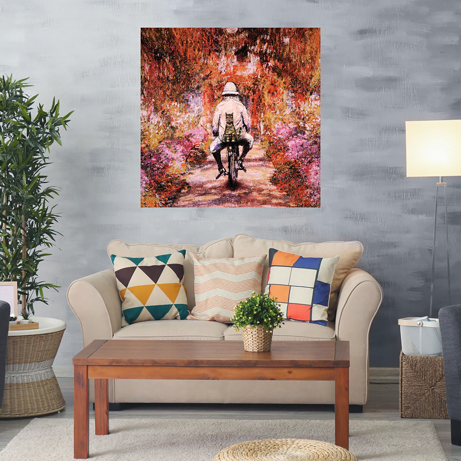 Foto 3 pulgar | Cuadro Decorativo Fine Art Tj Gato Monet Chameleon Design