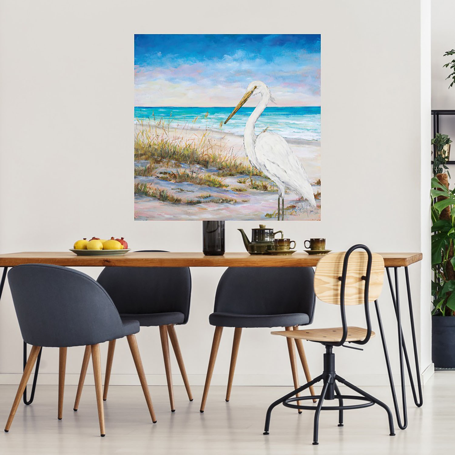 Foto 4 pulgar | Cuadro Decorativo - Garza En La Playa - Fine Art Tj - Julie Derice  - Arte Moderno - Impresión En Lienzo