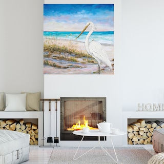 Foto 4 | Cuadro Decorativo - Garza En La Playa - Fine Art Tj - Julie Derice - Arte Moderno - Impresión En Lienzo