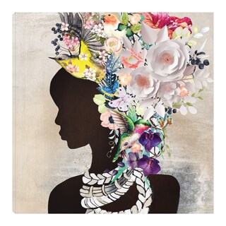 Foto 1 | Cuadro Decorativo - Mujer Floral - Nikki Chu - Arte Moderno - Impresión En Lienzo - Fine Art Tj