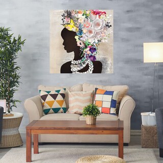 Foto 2 | Cuadro Decorativo - Mujer Floral - Nikki Chu - Arte Moderno - Impresión En Lienzo - Fine Art Tj