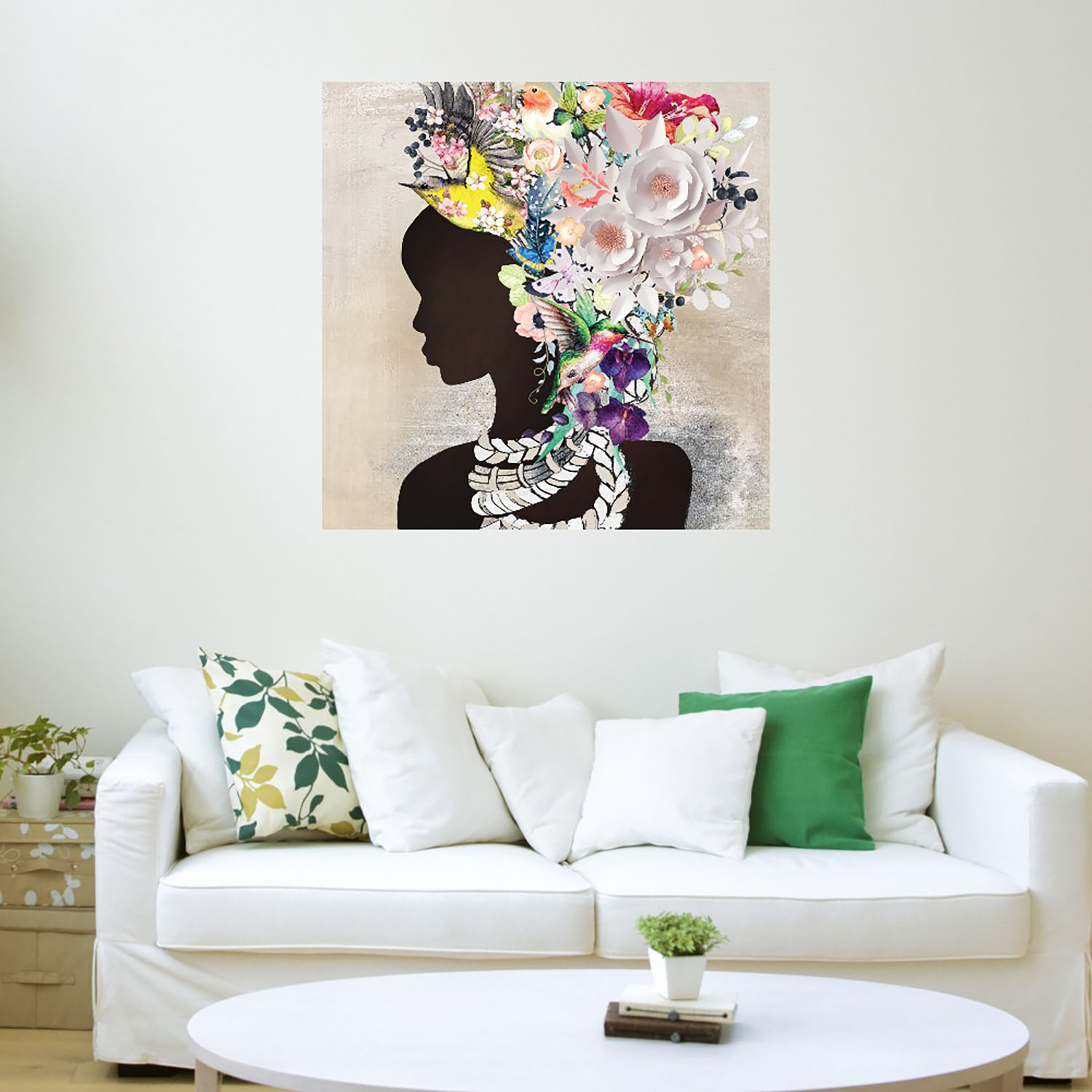 Foto 4 pulgar | Cuadro Decorativo - Mujer Floral - Nikki Chu  - Arte Moderno - Impresión En Lienzo - Fine Art Tj