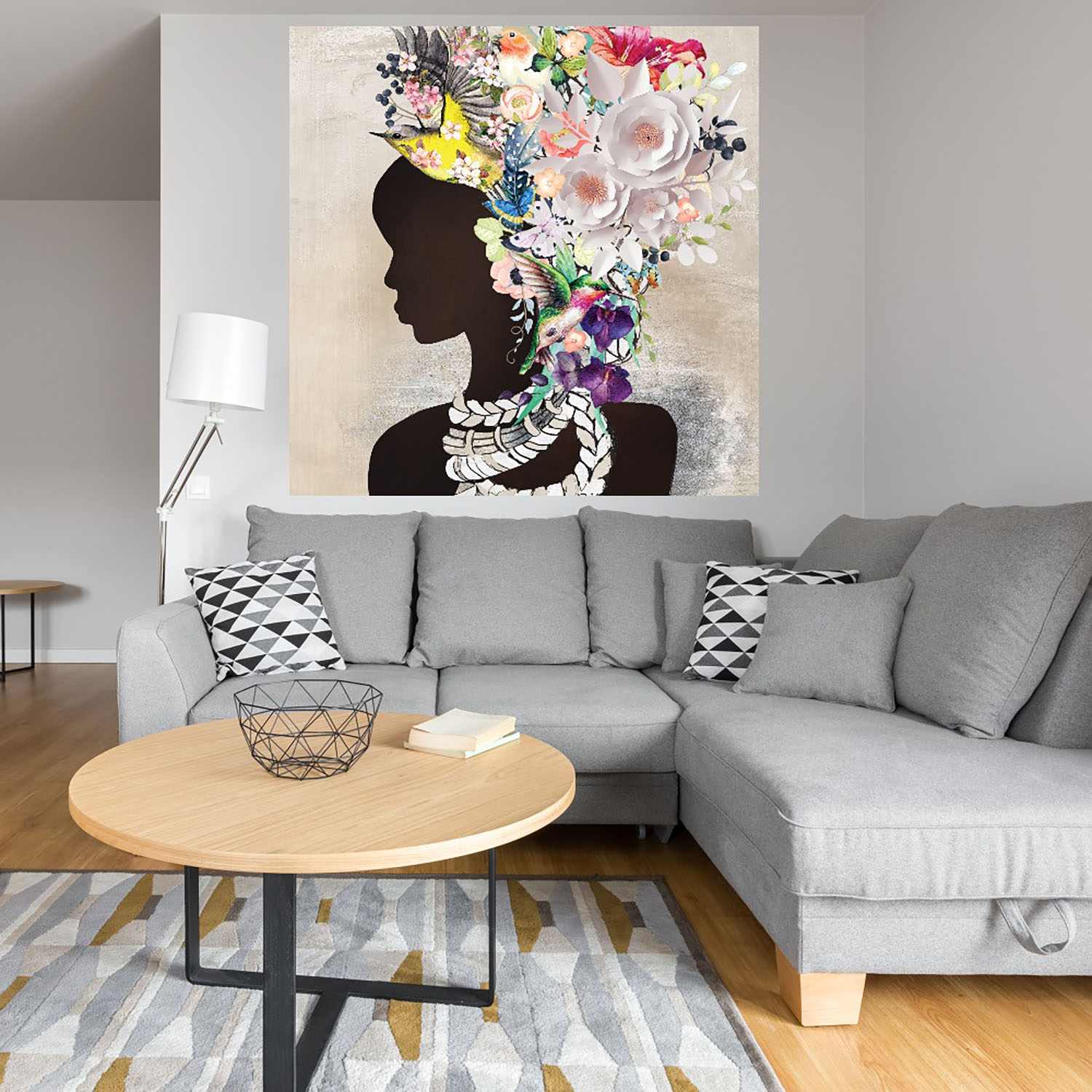 Foto 4 | Cuadro Decorativo - Mujer Floral - Nikki Chu  - Arte Moderno - Impresión En Lienzo - Fine Art Tj