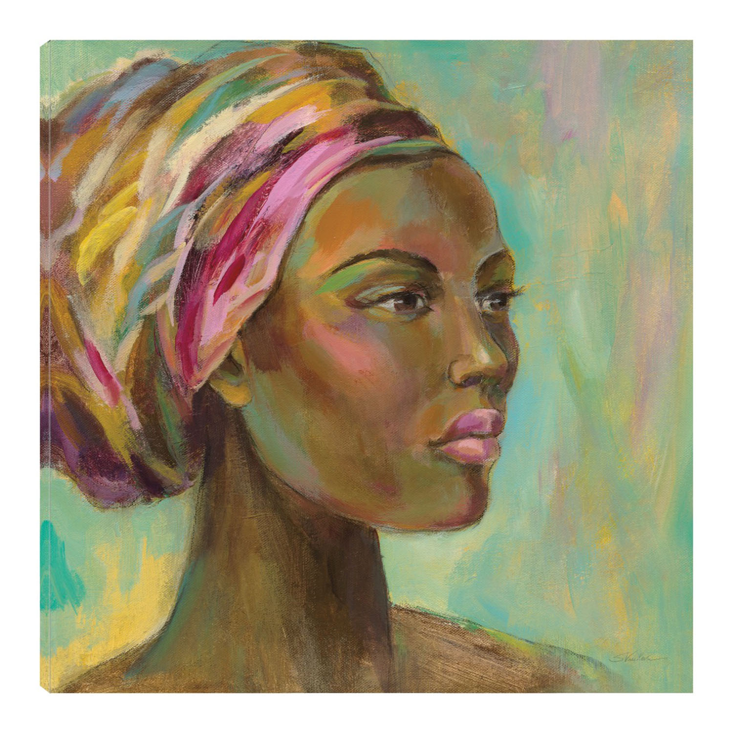 Cuadro Decorativo - Mujer Africana I - Silvia Vassileva  - Arte Moderno - Impresión En Lienzo - Fine Art Tj