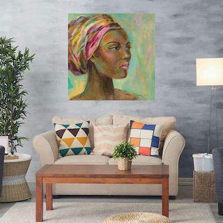 Foto 2 | Cuadro Decorativo - Mujer Africana I - Silvia Vassileva - Arte Moderno - Impresión En Lienzo - Fine Art Tj
