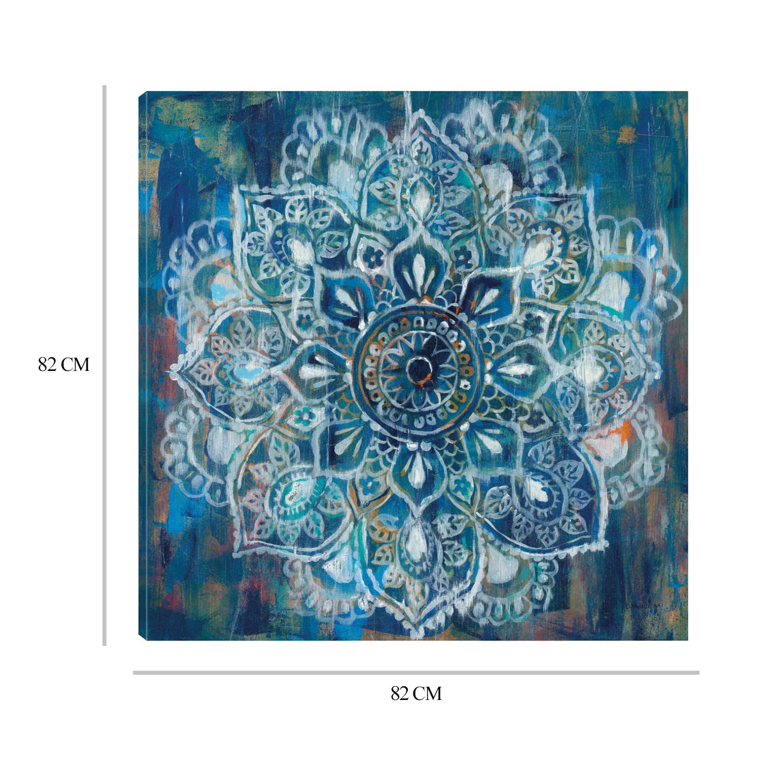 Foto 7 pulgar | Cuadro Decorativo - Mandala En Azul Ii - Danhui Nai  - Arte Abstracto - Impresión En Lienzo - Fine Art Tj