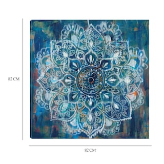 Foto 6 | Cuadro Decorativo - Mandala En Azul Ii - Danhui Nai - Arte Abstracto - Impresión En Lienzo - Fine Art Tj
