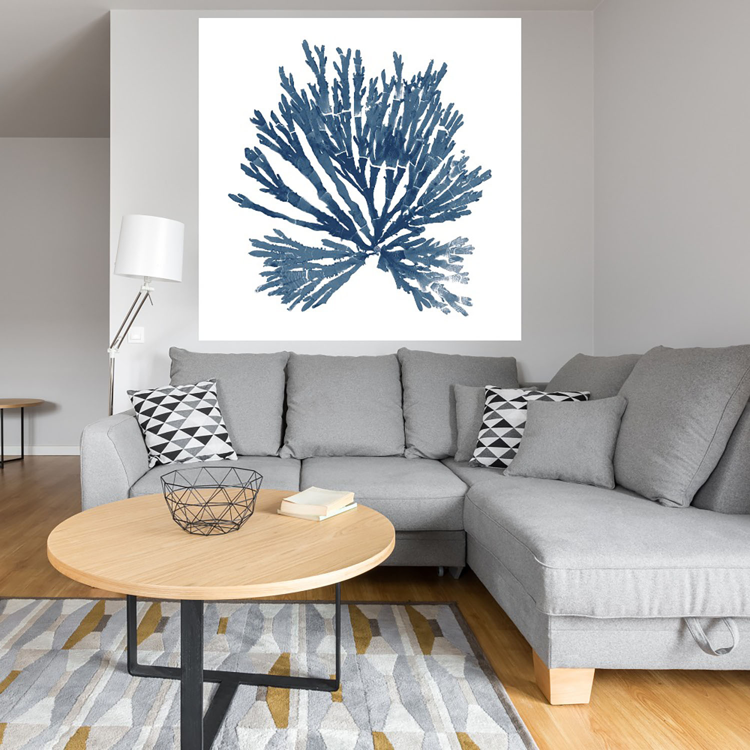 Foto 4 | Cuadro Decorativo - Musgos Del Mar Del Pacífico Azul Ii - Wild Apple Portfolio  - Arte Floral - Impresión En Li