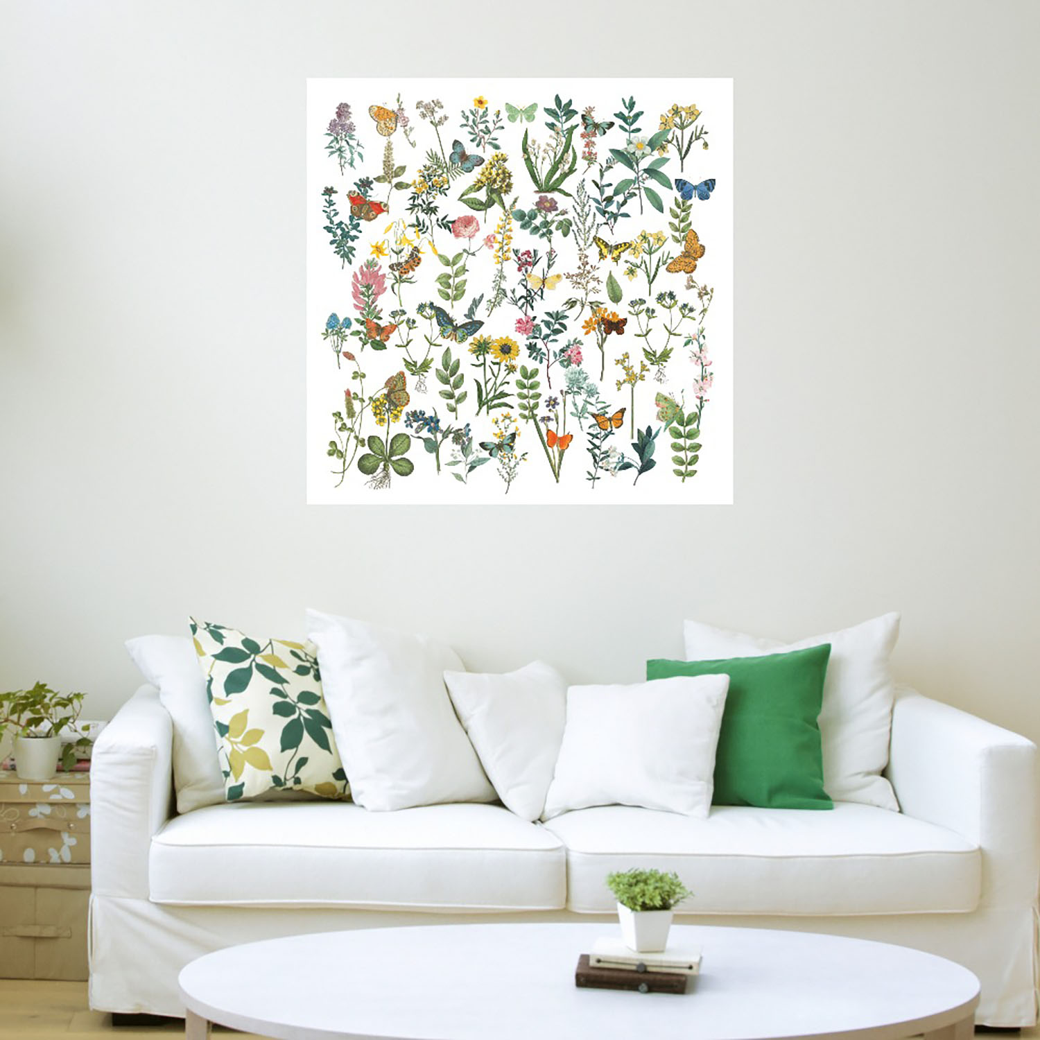 Foto 4 pulgar | Cuadro Decorativo - Flores Y Mariposas - Wild Apple Portfolio  - Arte Moderno - Impresión En Lienzo - Fine Art Tj