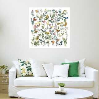 Foto 3 | Cuadro Decorativo - Flores Y Mariposas - Wild Apple Portfolio - Arte Moderno - Impresión En Lienzo - Fine Art Tj