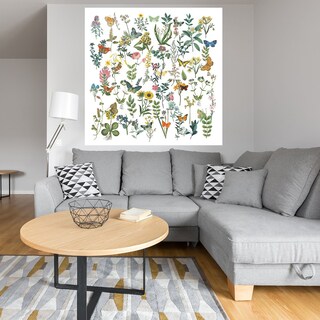 Foto 4 | Cuadro Decorativo - Flores Y Mariposas - Wild Apple Portfolio - Arte Moderno - Impresión En Lienzo - Fine Art Tj