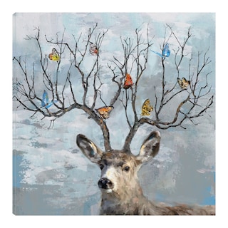 Foto 1 | Cuadro Decorativo Fine Art Tj Más Cercano y más Ciervo Ii Studio Arts Arte Animales Impresión en Lienzo