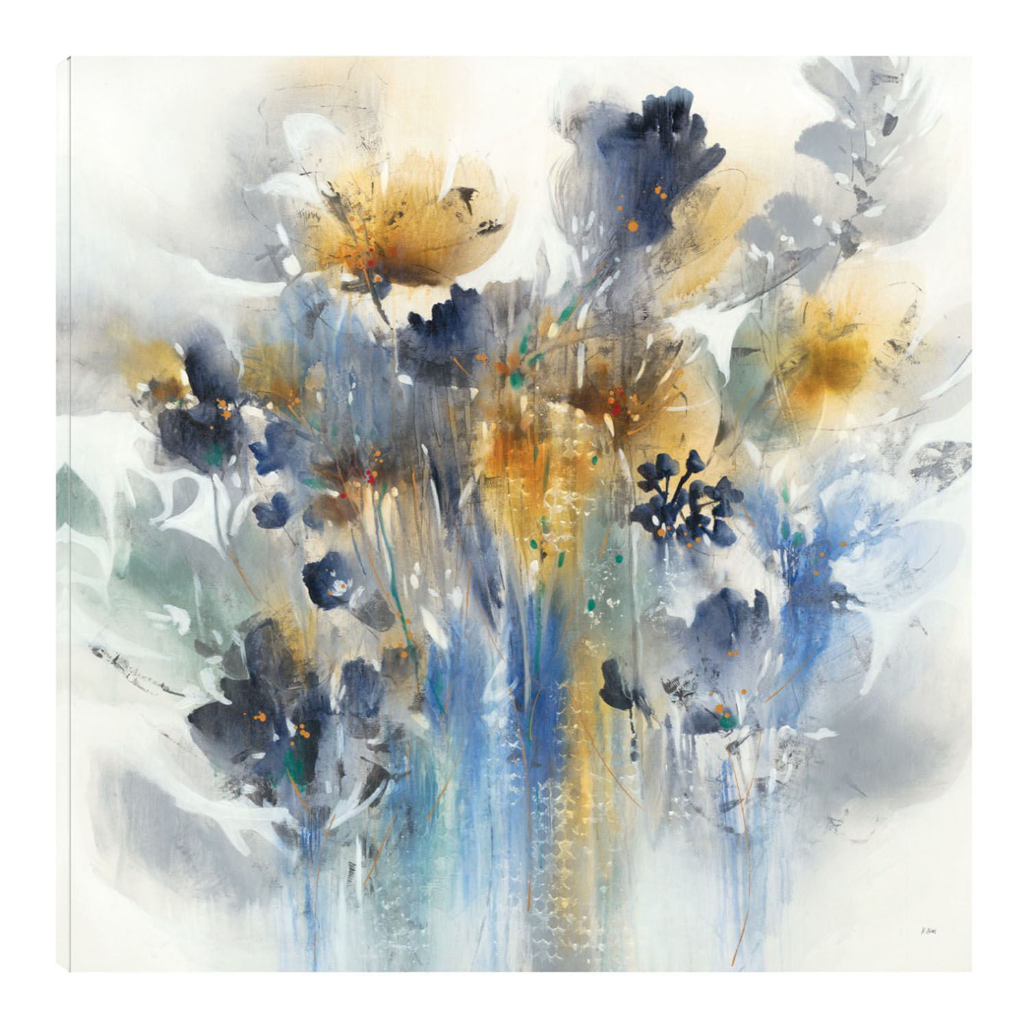 Cuadro Decorativo - Índigo Botánico - K. Nari  - Arte Moderno - Impresión En Lienzo - Fine Art Tj