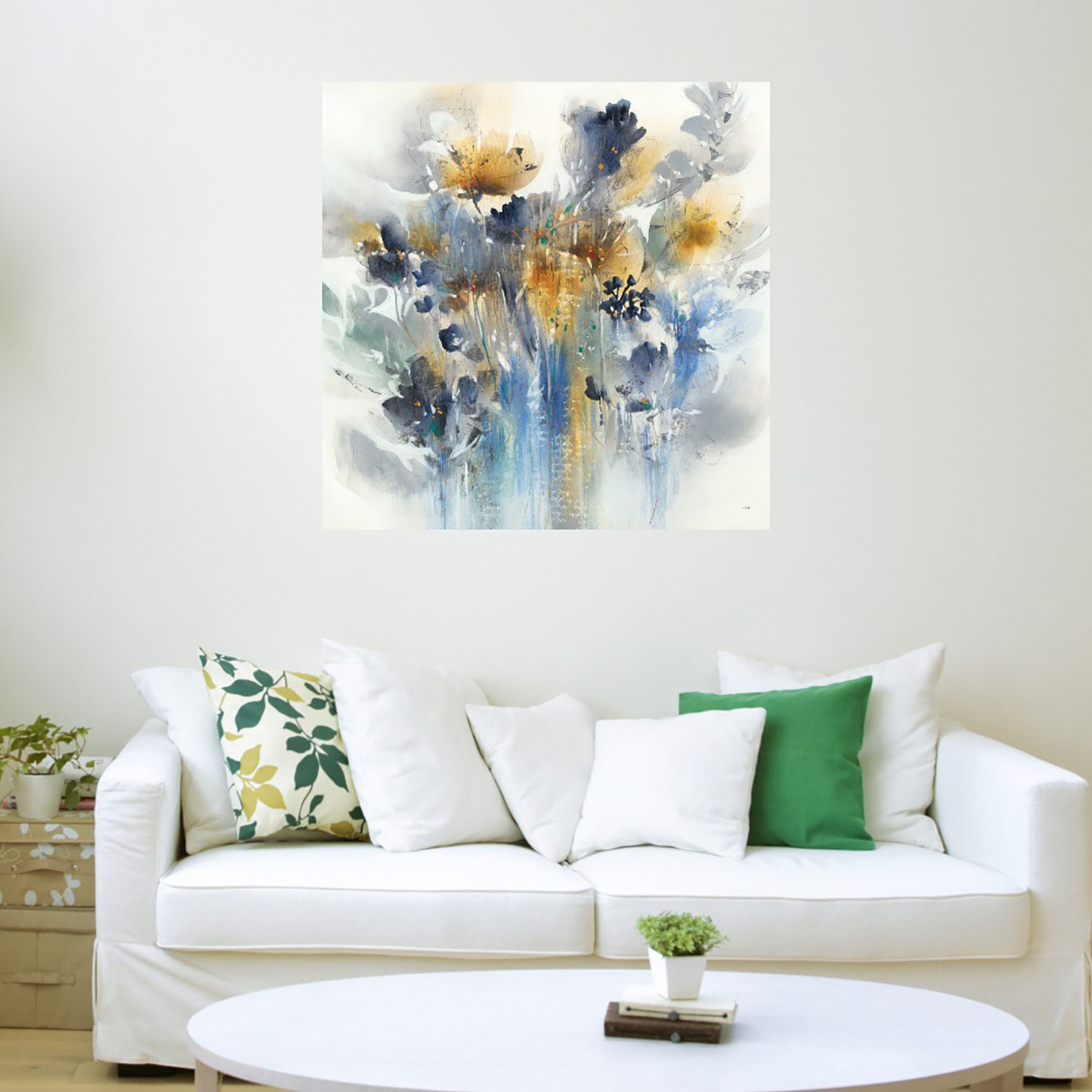 Foto 3 | Cuadro Decorativo - Índigo Botánico - K. Nari  - Arte Moderno - Impresión En Lienzo - Fine Art Tj