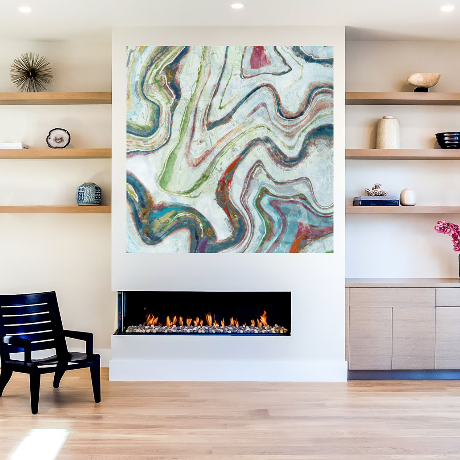 Foto 5 | Cuadro Decorativo - Índigo Botánico - K. Nari  - Arte Moderno - Impresión En Lienzo - Fine Art Tj