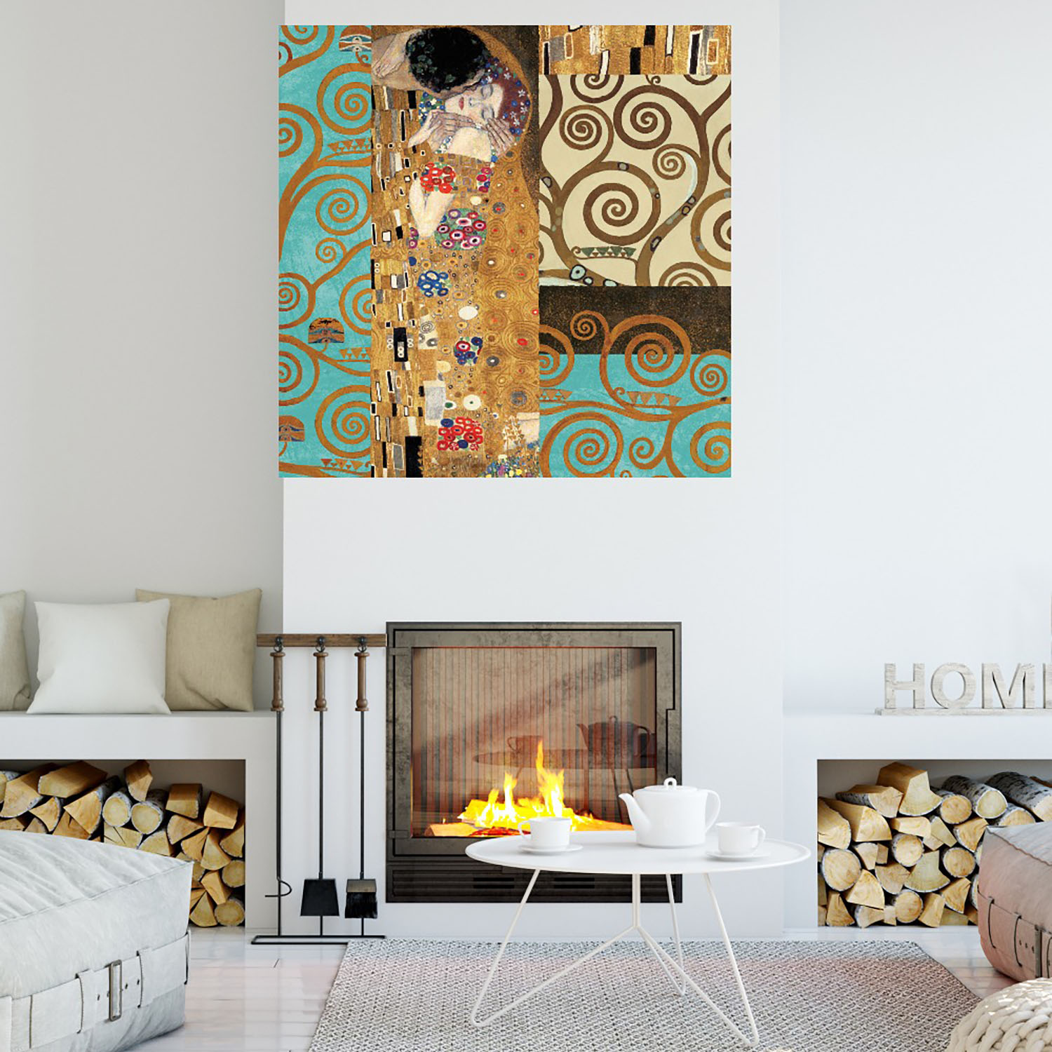 Foto 5 pulgar | Cuadro Decorativo - Klimt Iv 150 Aniversario - Gustav Klimt  - Arte Abstracto - Impresión En Lienzo - Fine Art Tj