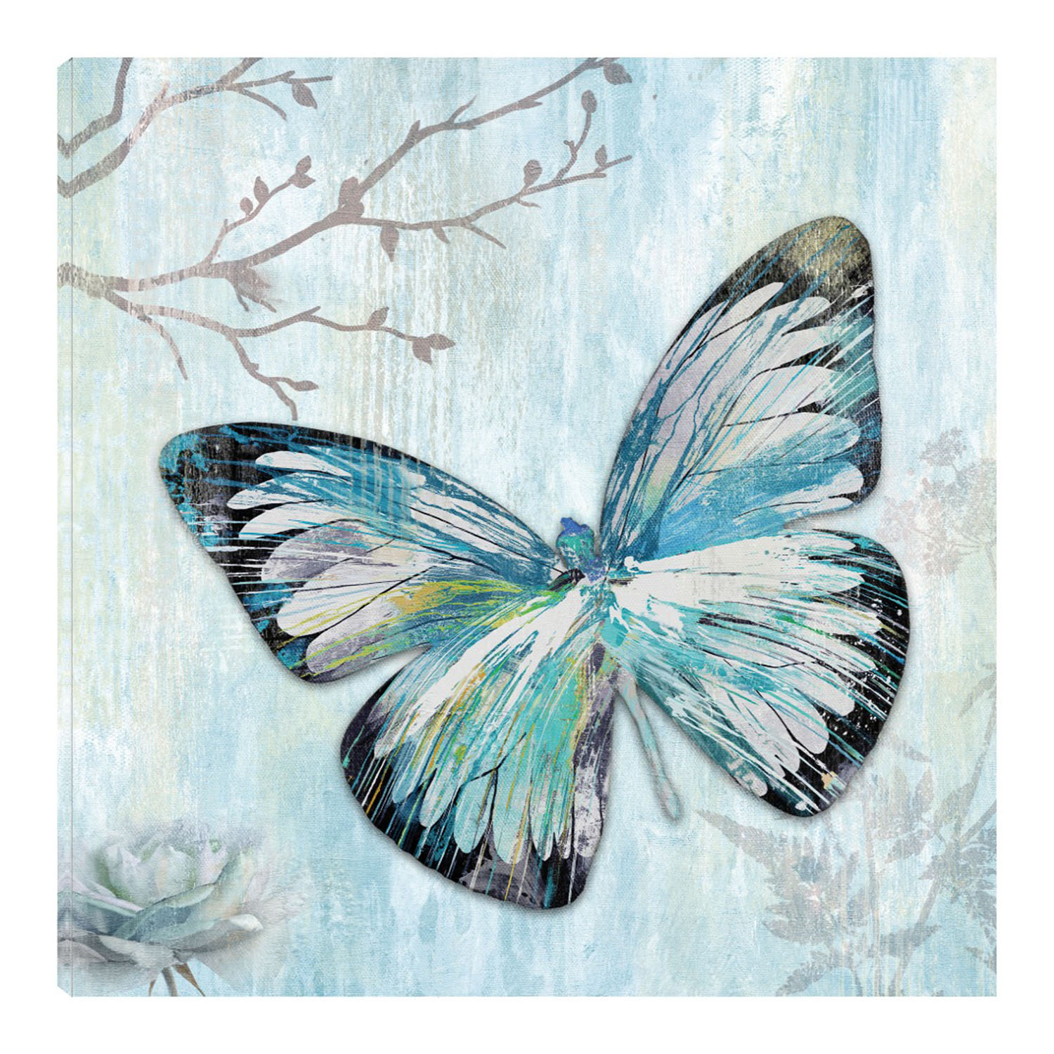 Cuadro Decorativo - Mariposa Azul I - Heather Hayes  - Arte Animales - Impresión En Lienzo - Fine Art Tj