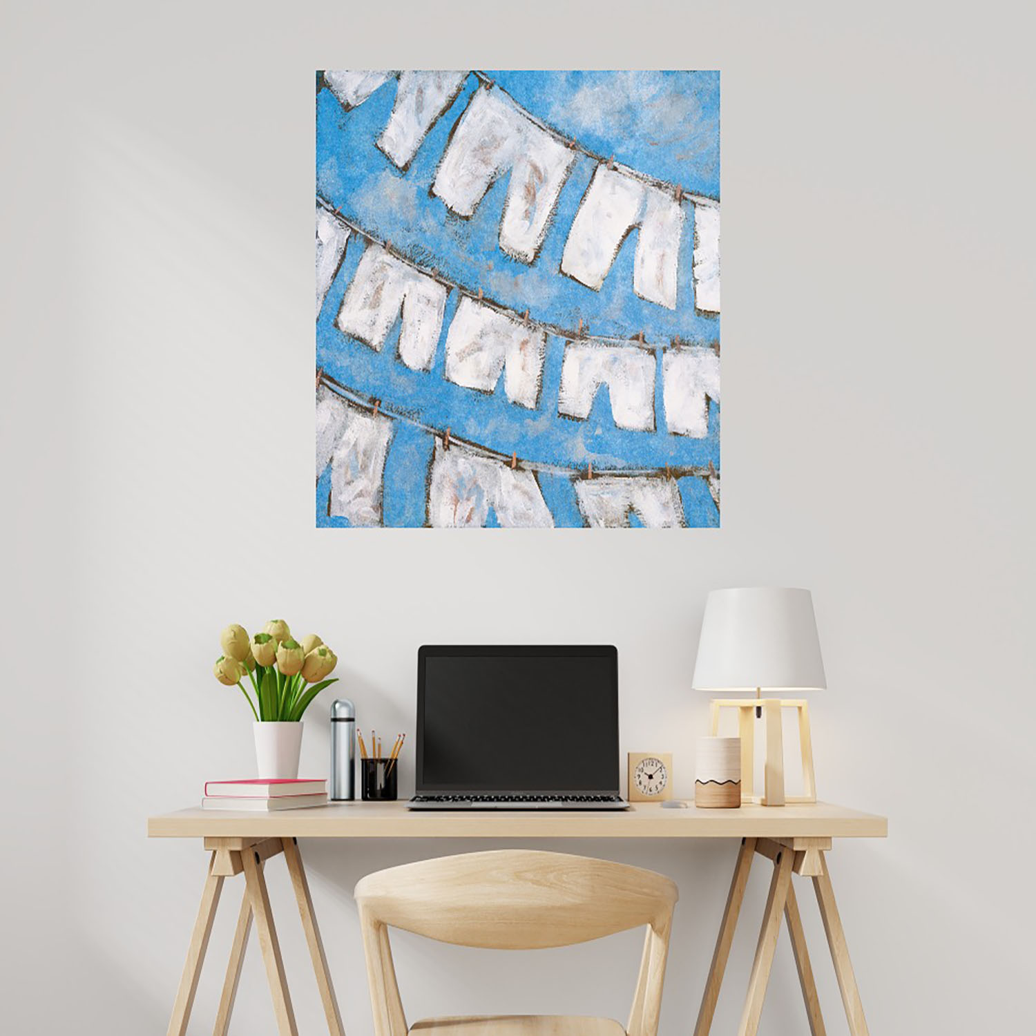 Foto 2 | Cuadro Decorativo Fine Art TJ 'Lino Seco I' de Kingsley 82 x82 cm