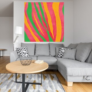Foto 4 | Cuadro Decorativo Fine Art TJ 'Impresión de Cebra Psicodélica II' de Patricia Pinto 56 x 56 cm