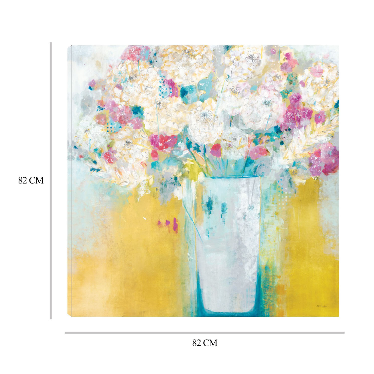 Foto 7 pulgar | Cuadro Decorativo Fine Art TJ 'Flores de la Mañana' de Jill Martin 82 x82 cm