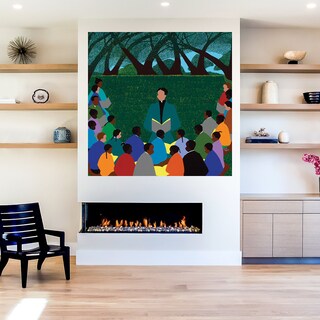 Foto 5 | Cuadro Decorativo - Globo Terraqueo Dorado Y Negro - Belle Maison - Arte Moderno - Impresión En Lienzo - Fine Art Tj