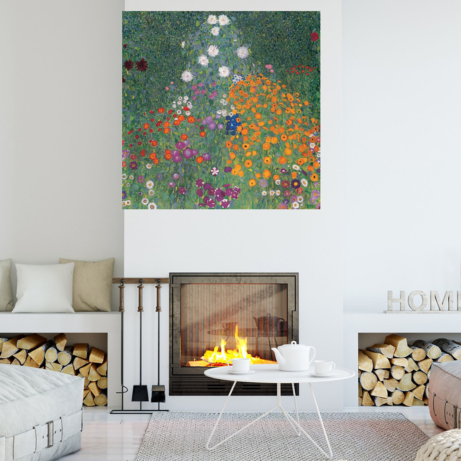 Foto 5 pulgar | Cuadro Decorativo - Fine Art Tj - Jardín Florido - Gustav Klimt  - Arte Moderno - Impresión En Lienzo