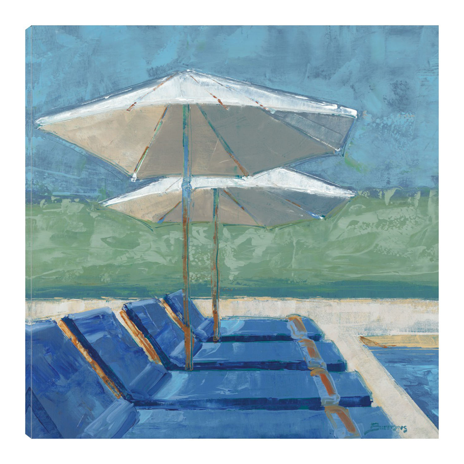 Foto 1 | Cuadro Decorativo -Fine Art Tj - Junto A La Picina 2 - John Burrows  - Arte Costa - Impresión En Lienzo