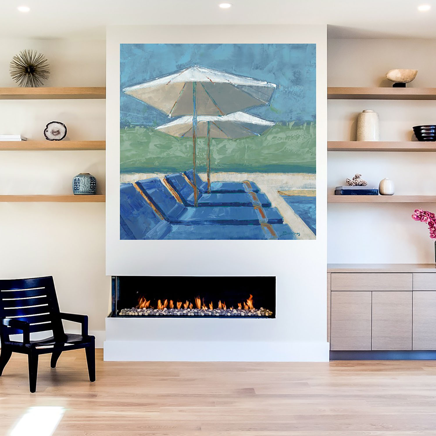 Foto 5 | Cuadro Decorativo -Fine Art Tj - Junto A La Picina 2 - John Burrows  - Arte Costa - Impresión En Lienzo