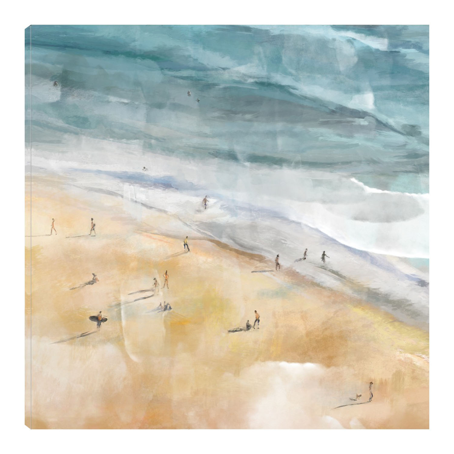 Cuadro Decorativo - La Playa - Studio Arts  - Arte Paisaje - Impresión En Lienzo - Fine Art Tj