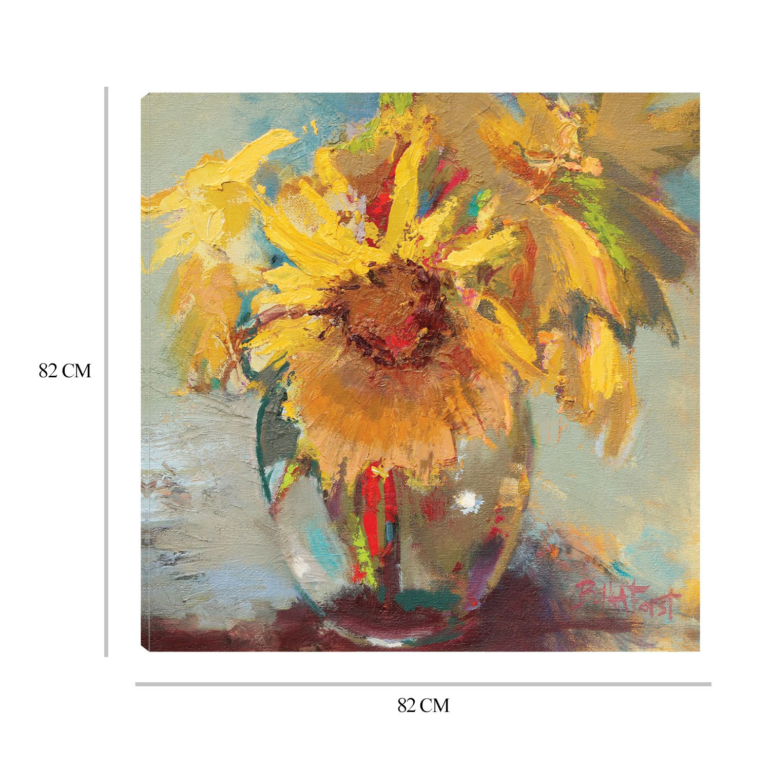 Foto 6 | Cuadro Decorativo Fine Art Tj Girasoles En Agua