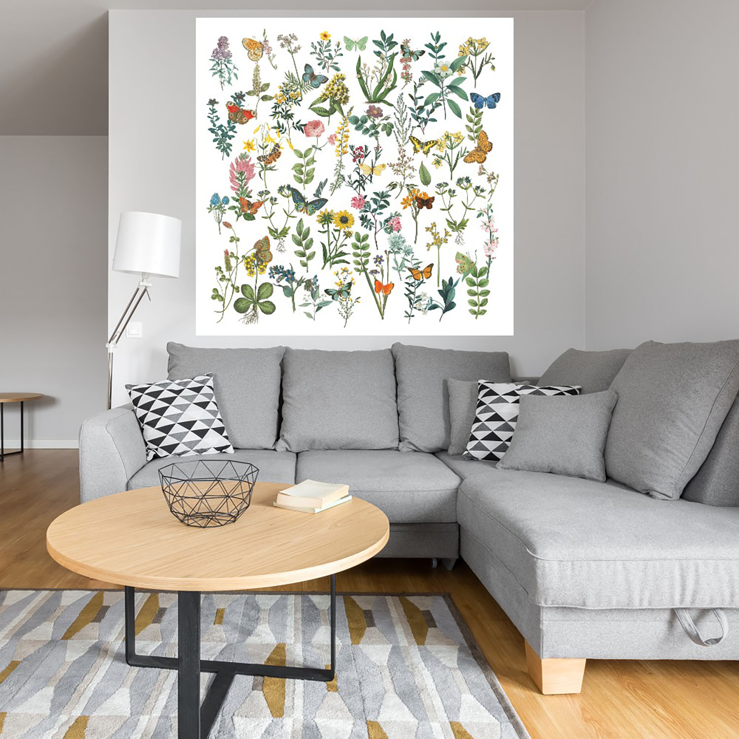 Foto 4 | Cuadro Decorativo Fine Art Tj Flores Y Mariposas
