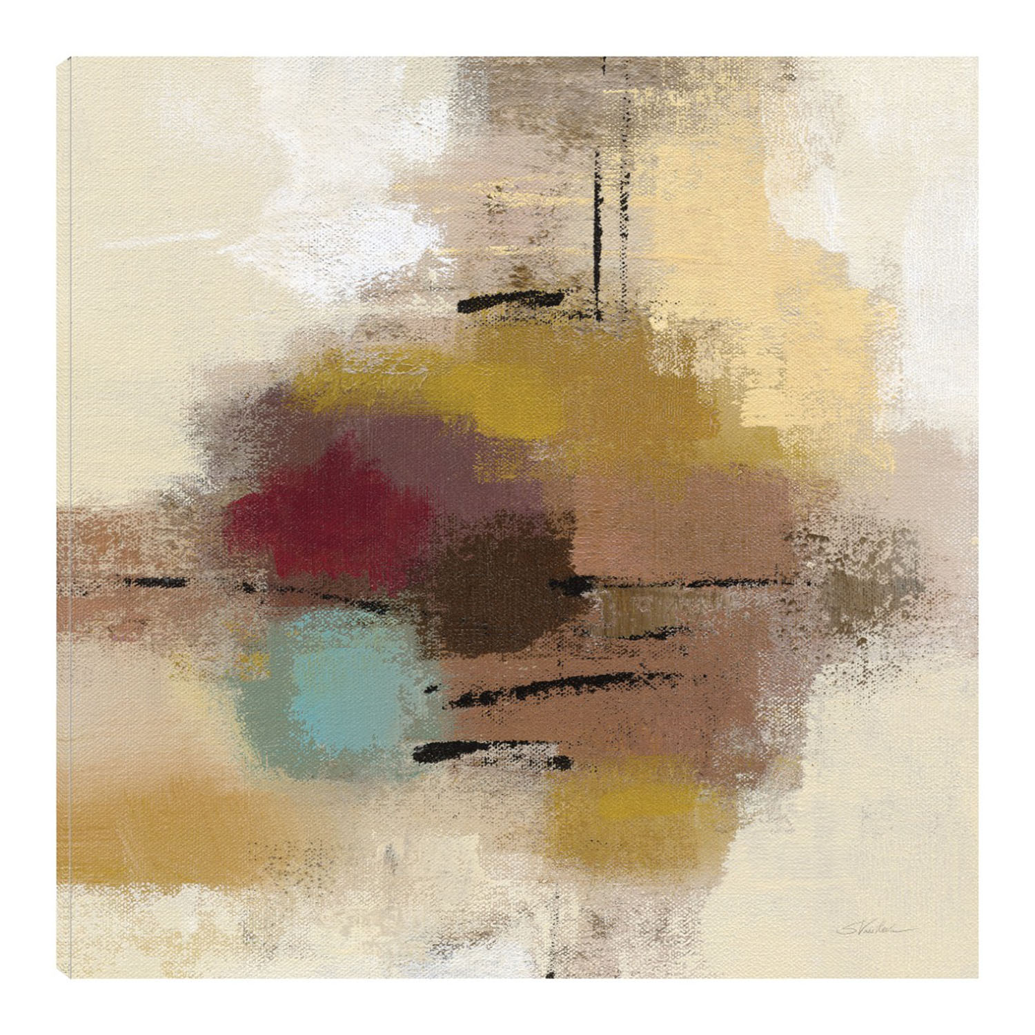 Foto 1 | Cuadro Decorativo - Guinda Abstracto I - Silvia Vassileva  - Arte Moderno - Impresión En Lienzo - Fine Art Tj