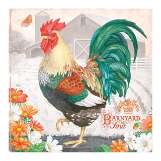 Foto 1 | Cuadro Decorativo - Gallo Esmeralda - Beth Grove - Arte Moderno - Impresión En Lienzo - Fine Art Tj