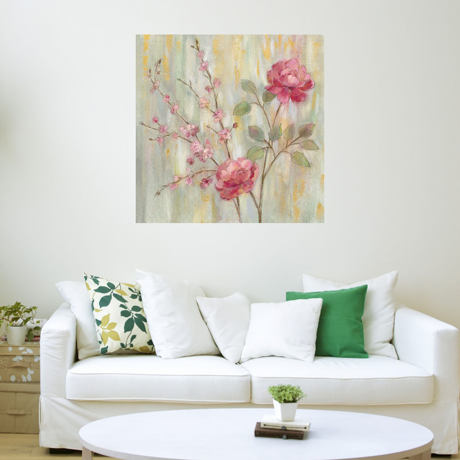 Foto 4 pulgar | Cuadro Decorativo - Flores Rosas - Silvia Vassileva  - Arte Moderno - Impresión En Lienzo - Fine Art Tj