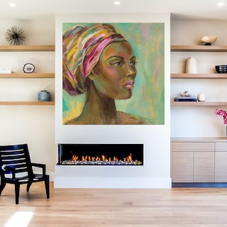 Foto 5 | Cuadro Decorativo - Globo Terraqueo Dorado Y Negro - Belle Maison - Arte Moderno - Impresión En Lienzo - Fine Art Tj