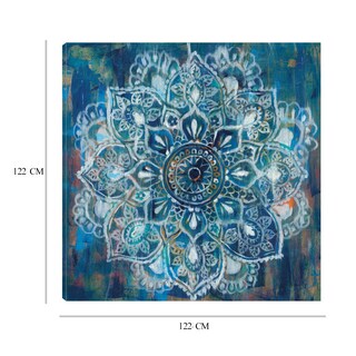Foto 6 | Cuadro Decorativo - Mandala En Azul Ii - Danhui Nai - Arte Abstracto - Impresión En Lienzo - Fine Art Tj