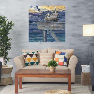 Foto 2 | Cuadro Decorativo - Muelle Pelícano - Paul Brent - Arte Animales - Impresión En Lienzo - Fine Art Tj