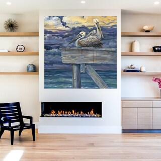 Foto 5 | Cuadro Decorativo - Muelle Pelícano - Paul Brent - Arte Animales - Impresión En Lienzo - Fine Art Tj