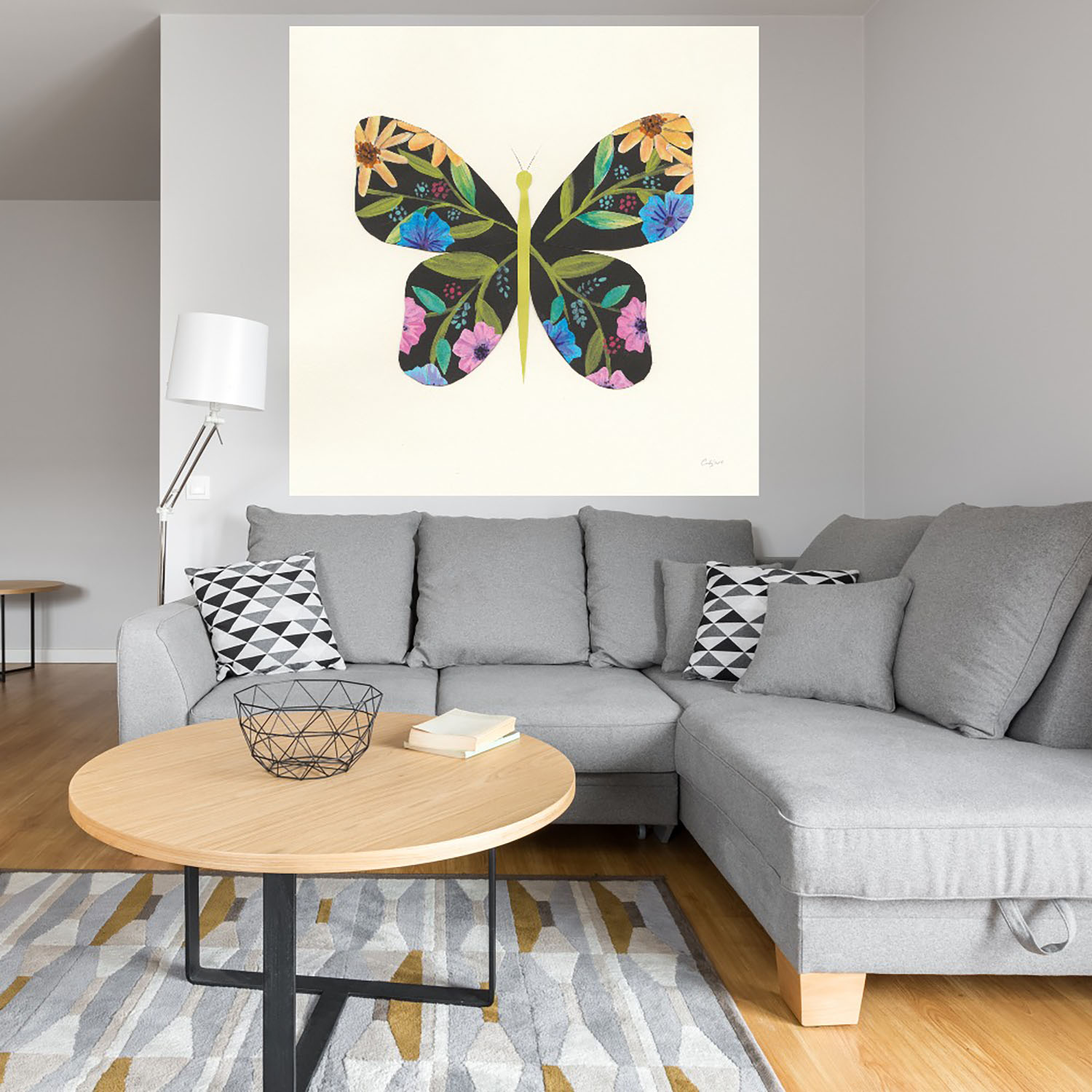 Foto 4 | Cuadro Decorativo Fine Art TJ 'Jardín de Mariposa I' de Courtney Prahl 56 x 56 cm