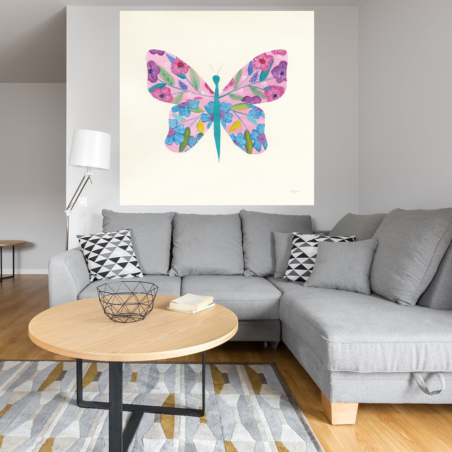 Foto 4 | Cuadro Decorativo Fine Art TJ 'Jardín de Mariposa II' de Courtney Prahl 94 x 94 cm