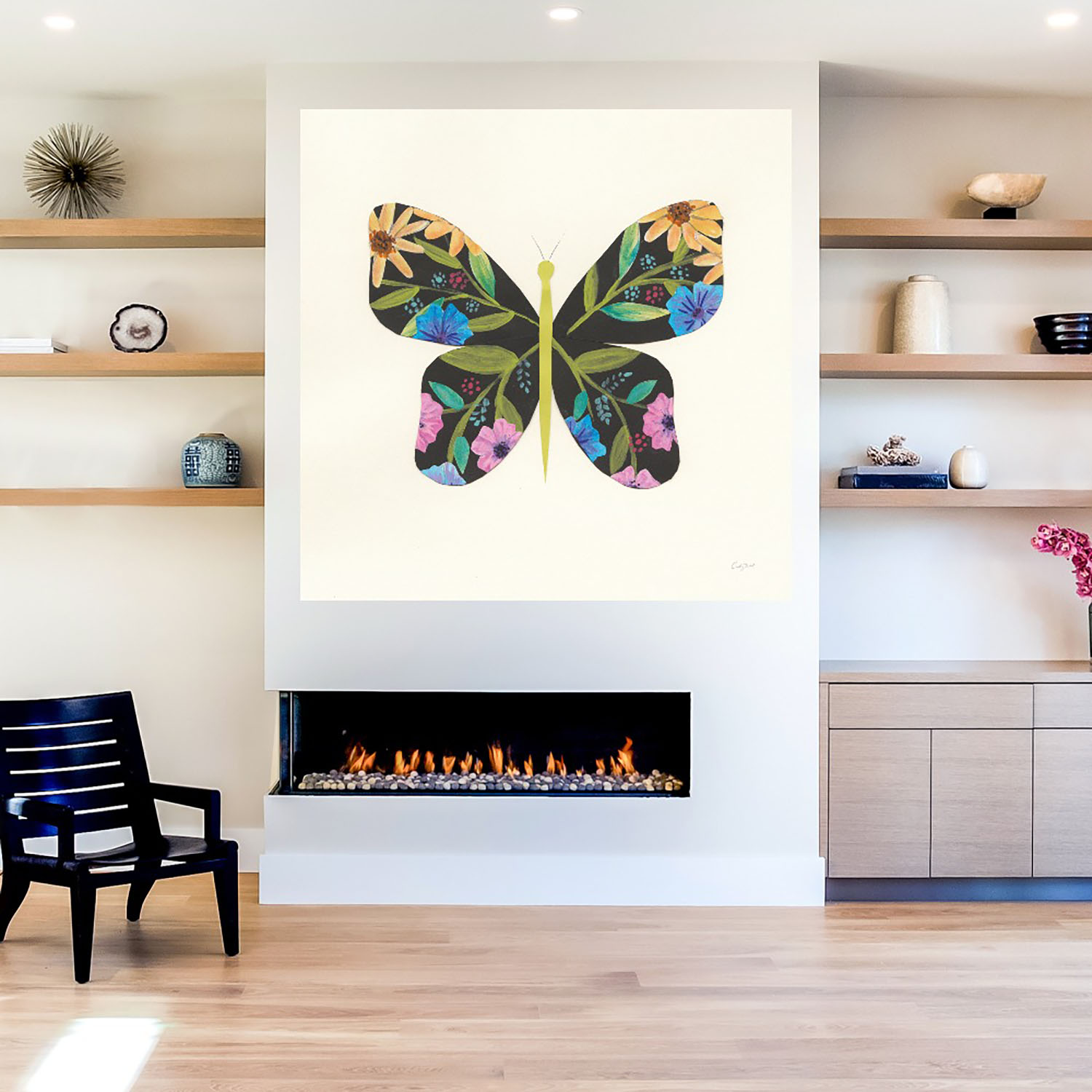 Foto 5 | Cuadro Decorativo - Jardín De Mariposa I - Courtney Prahl  - Arte Moderno - Impresión En Lienzo - Fine Art Tj