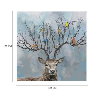 Foto 6 | Cuadro Decorativo - Mas Cercano Y Mas Ciervo - Studio Arts - Arte Animales - Impresión En Lienzo - Fine Art Tj