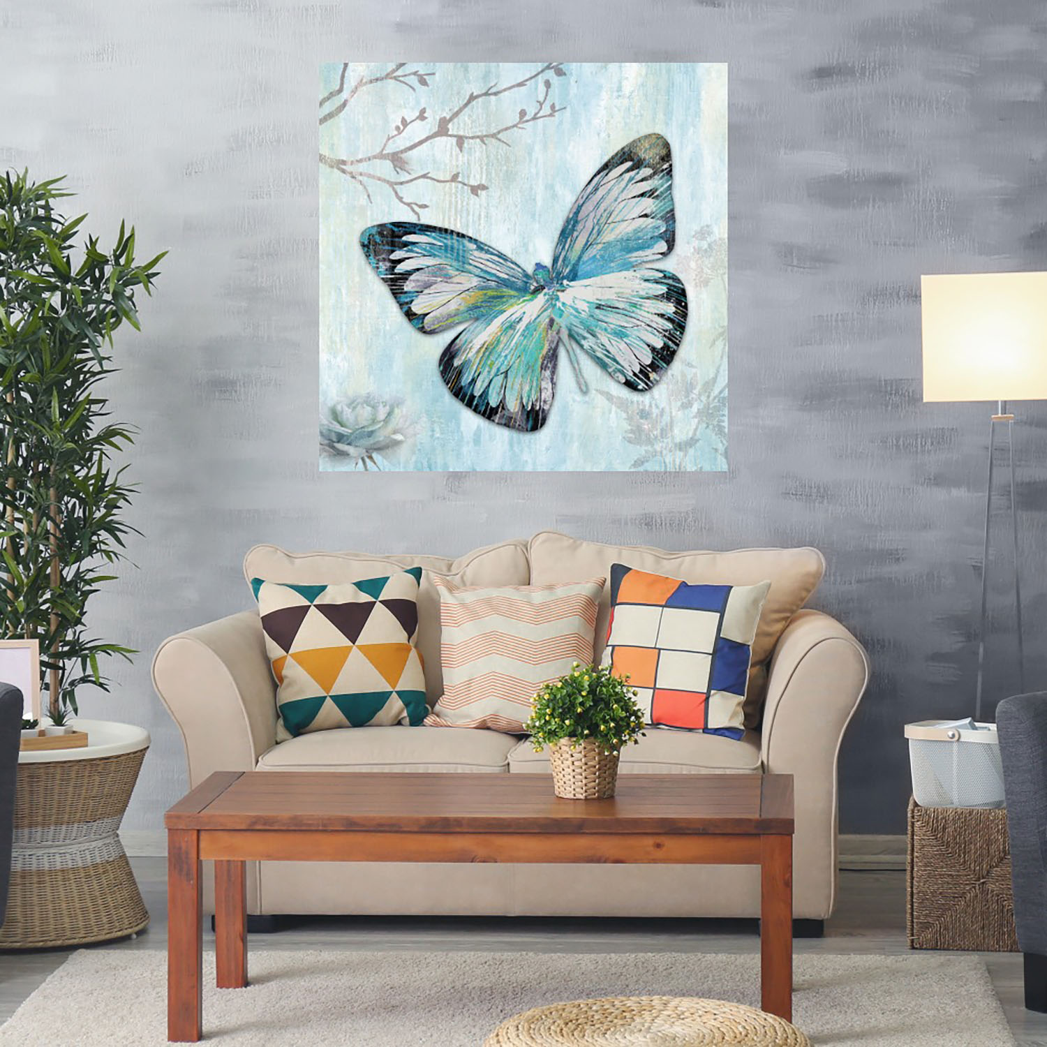 Foto 2 | Cuadro Decorativo - Mariposa Azul I - Heather Hayes  - Arte Animales - Impresión En Lienzo - Fine Art Tj
